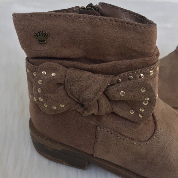 Nina Girls Studded Bow Ankle Booties - Picture 6 of 8